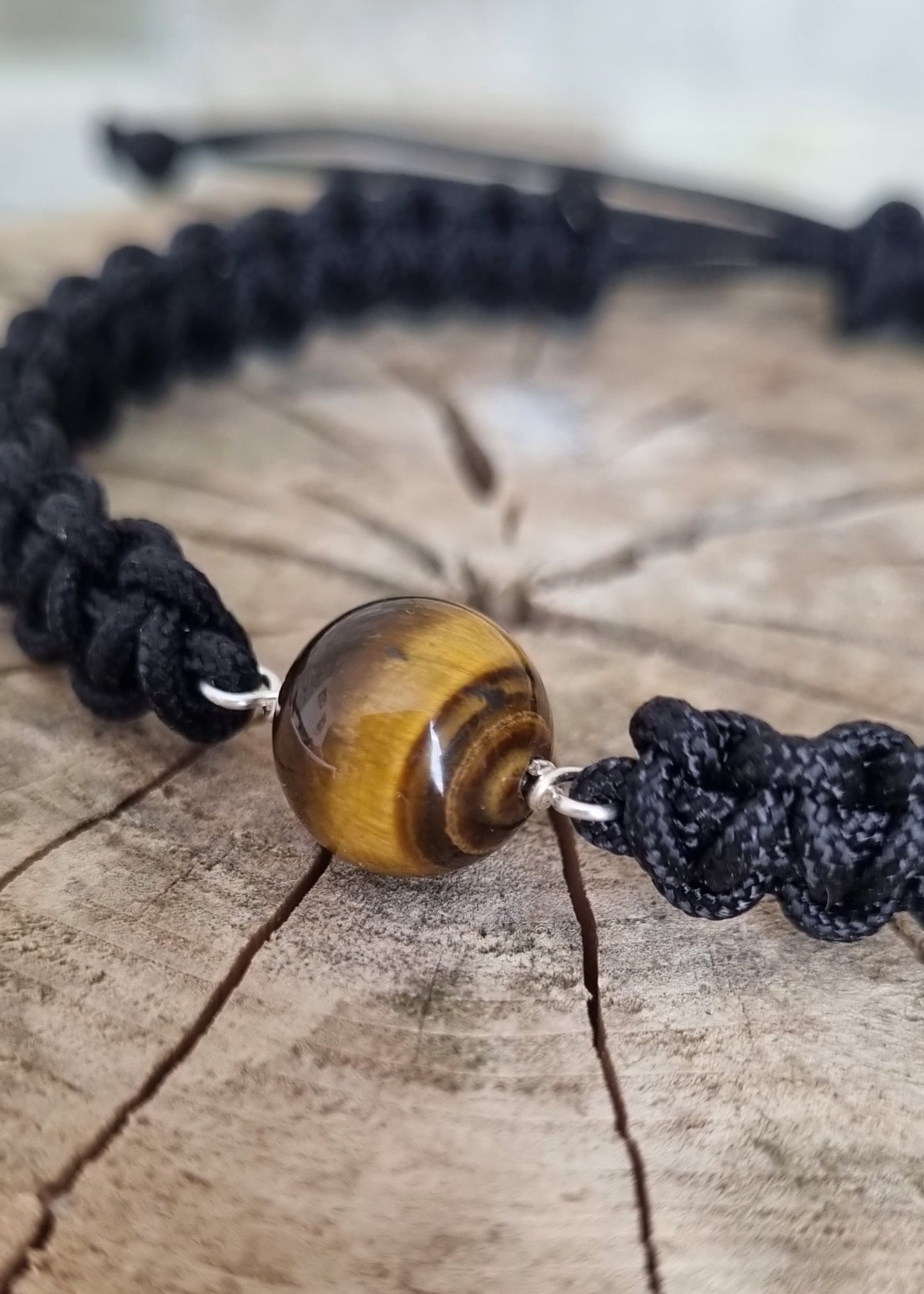 OEIL DE TIGRE bracelet tressé