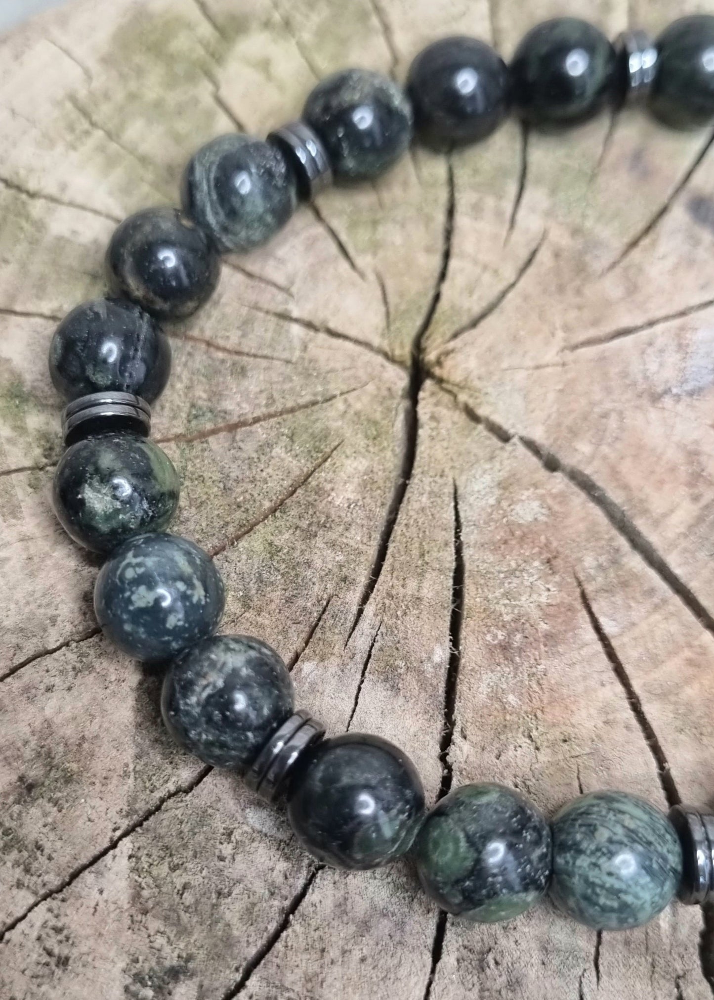 ANCRAGE   Bracelet  Jaspe Kambaba et Hématite