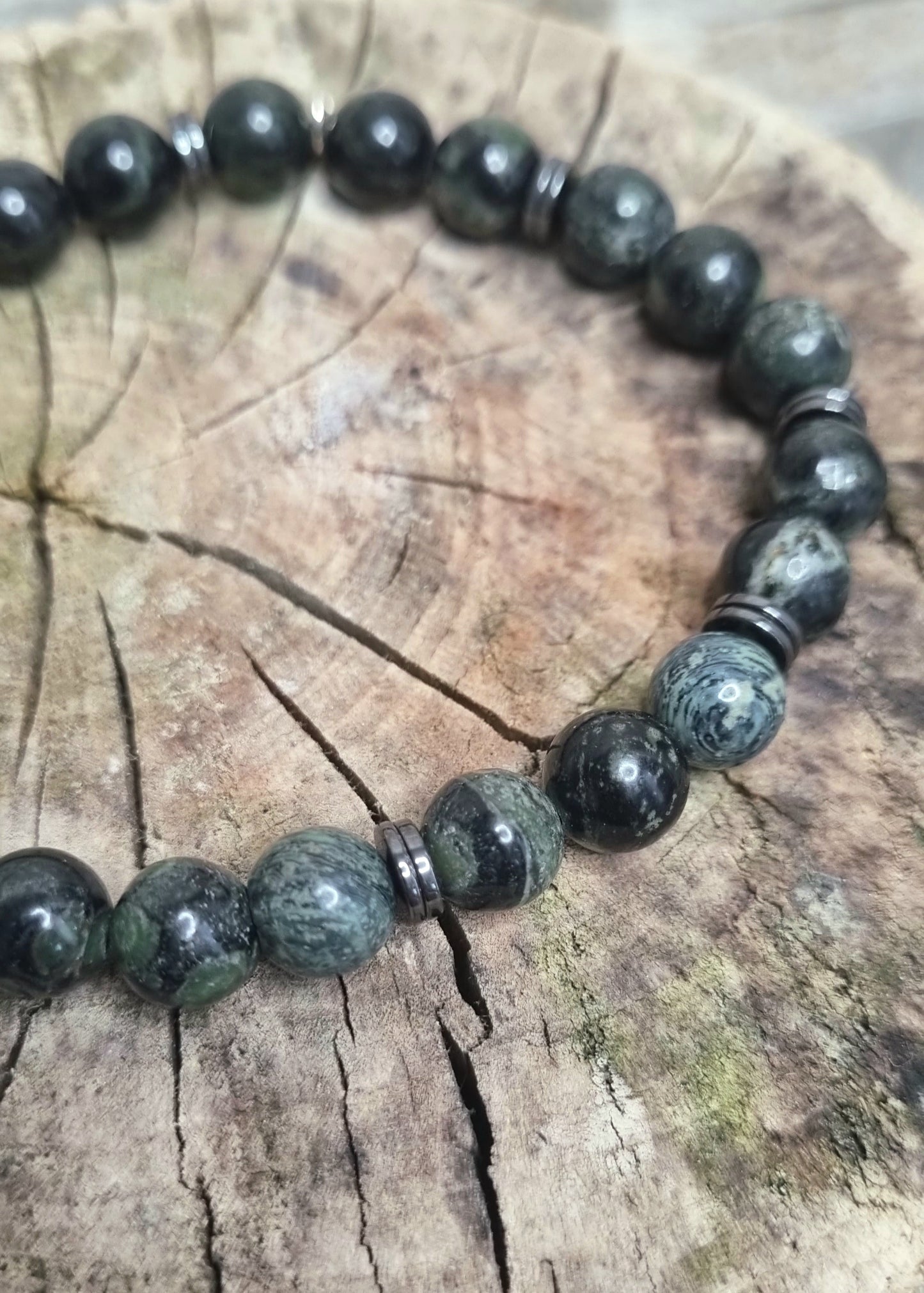 ANCRAGE   Bracelet  Jaspe Kambaba et Hématite