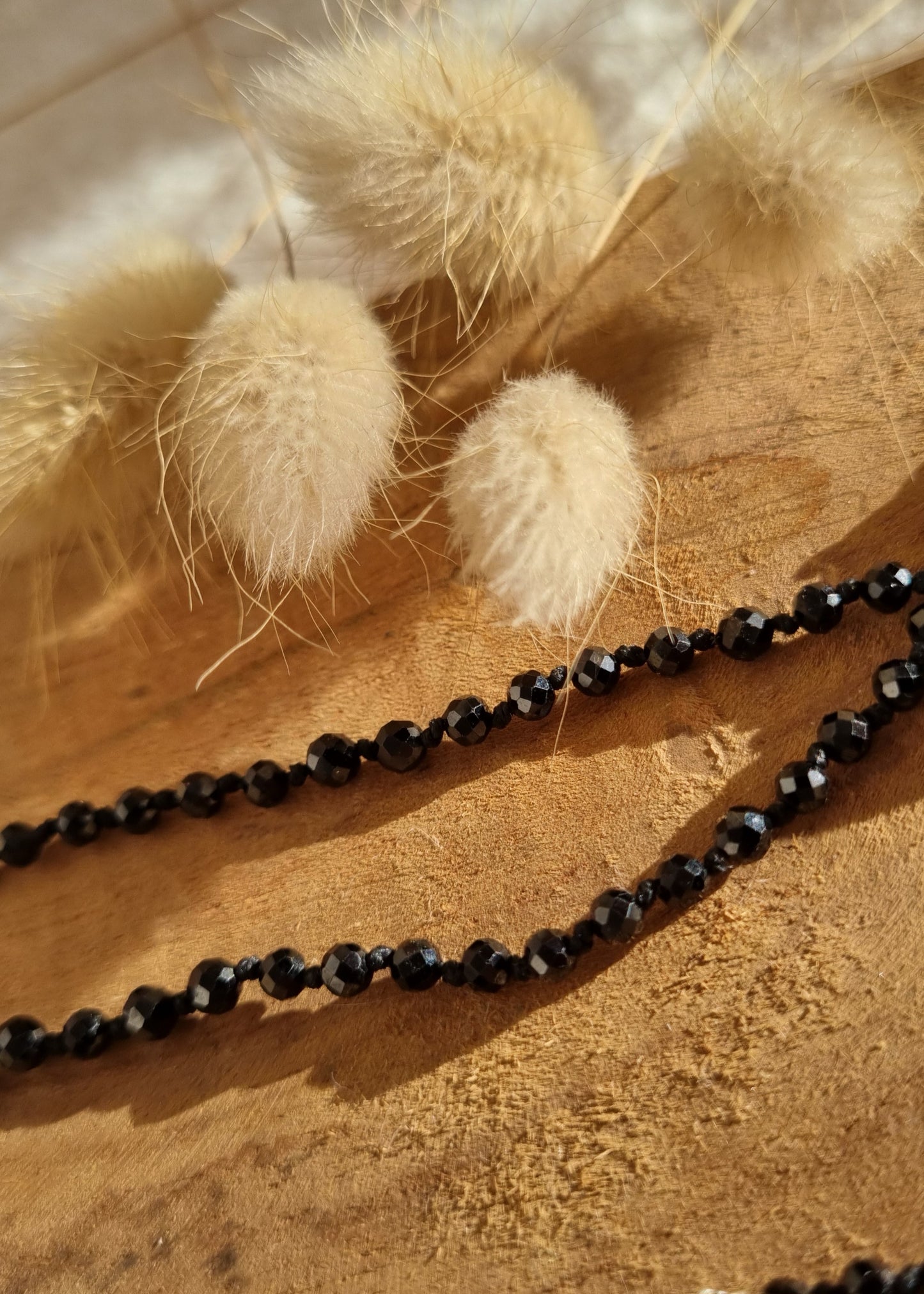 Sautoir Eclat d'Ombre - Spinelle Noire Argent 925 / Maloey